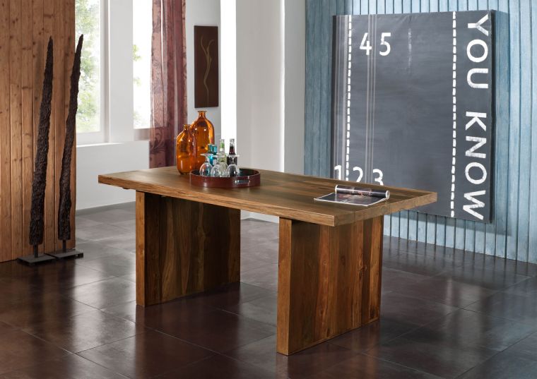 Tavolo in legno sheesham - laccato / noce 240x100x76  DUKE #105
