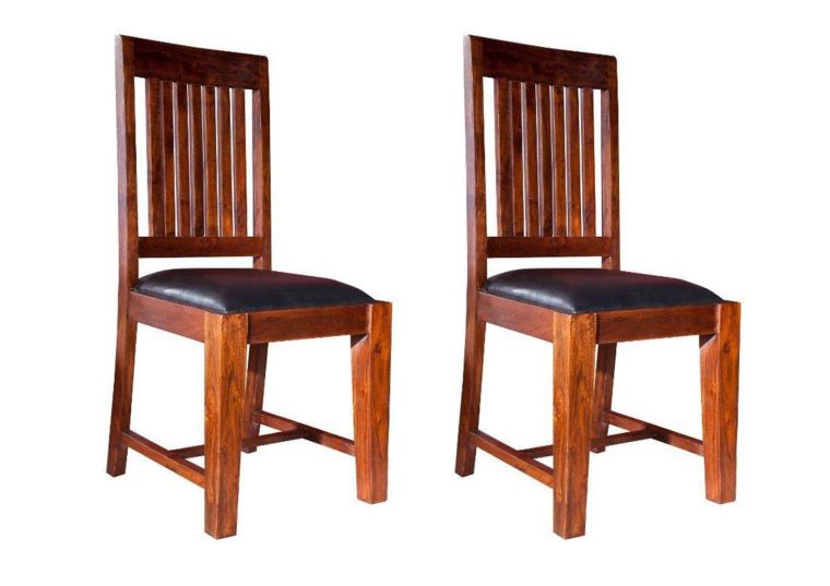 Set di 2 sedie in legno acacia - laccato / nougat 48x51x100 OXFORD #15