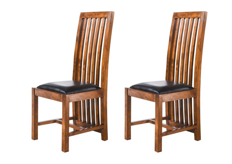 Set di 2 sedie in legno acacia - laccato / miele 43x50x109 OXFORD # 029