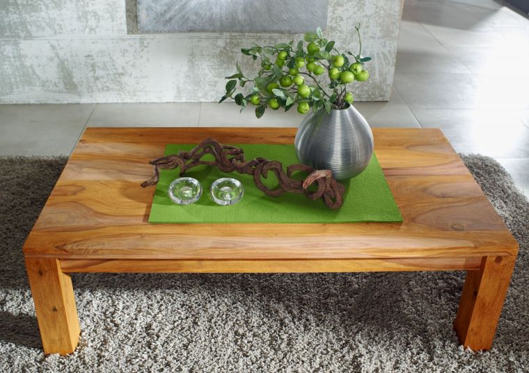 tavolino da salotto in legno di Sheesham / palissandro 130x75x42 marrone oliato NATURE BROWN #109