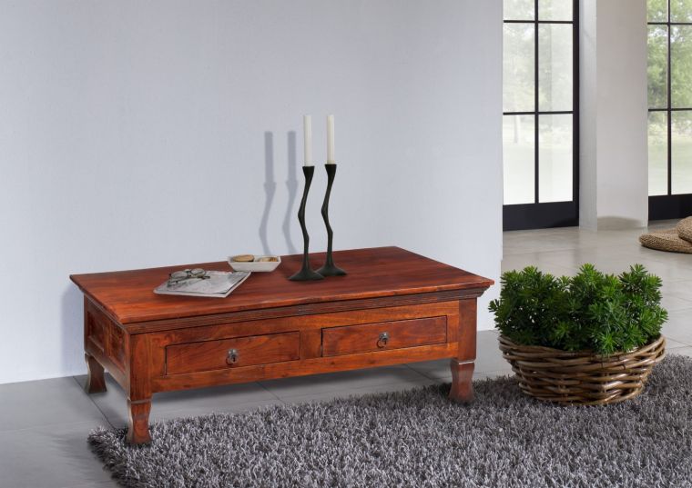 tavolino da salotto in legno di Acacia 120x75x40 nougat laccato OXFORD #445