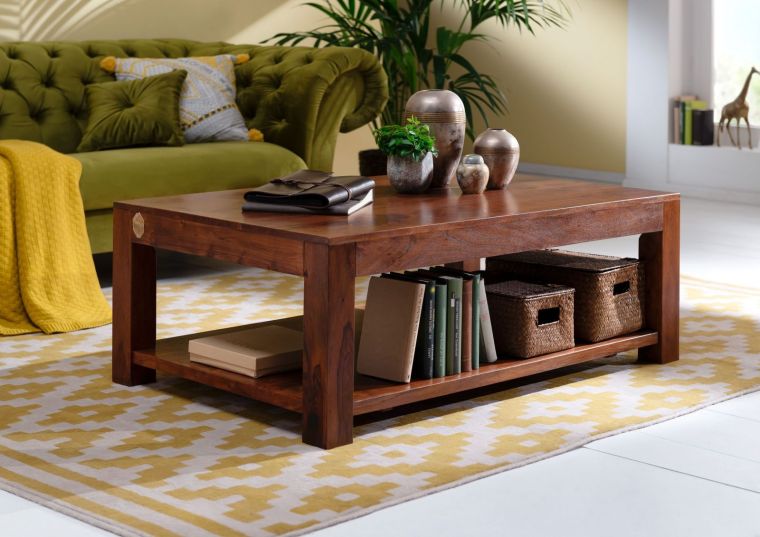 tavolino da salotto in legno di Acacia 120x75x45 nougat laccato OXFORD #318