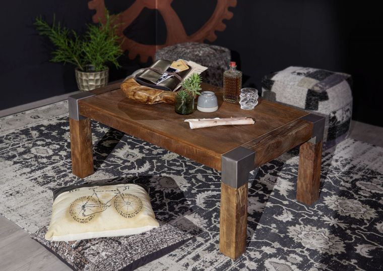 tavolino da salotto in legno di Mango 110x70x45 marrone laccato AMSTERDAM #18