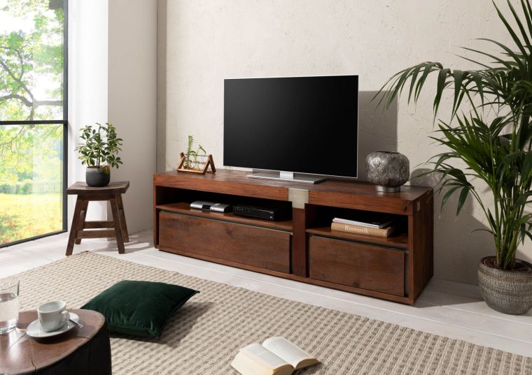 mobile TV in legno di Mango 180x48x55 marrone laccato AMSTERDAM #25