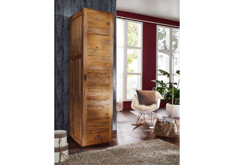 armadio in legno di Sheesham / palissandro 48x61x200 marrone oliato NATURE BROWN #502