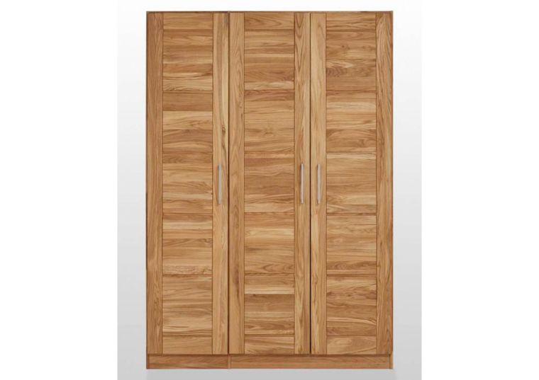 armadio in legno di Quercia Selvatica 143x61x207 quercia naturale oliato KONSTANZ #010
