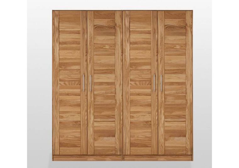 armadio in legno di Quercia Selvatica 191x61x207 quercia naturale oliato KONSTANZ #030