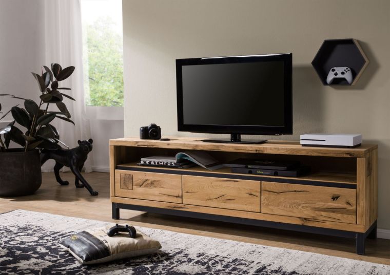 mobile TV in legno di Quercia Selvatica 170x40x56 quercia naturale oliato VILLANDERS #114