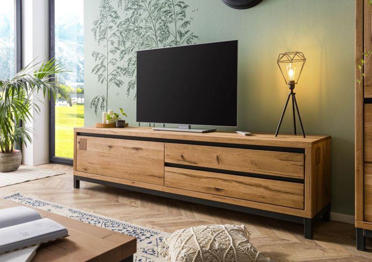 mobile TV in legno di Quercia Selvatica 220x40x56 quercia naturale oliato VILLANDERS #154