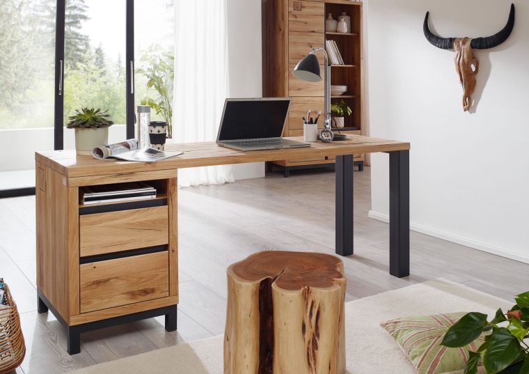 scrivania in legno di Quercia Selvatica 180x55x76 quercia naturale oliato VILLANDERS #141