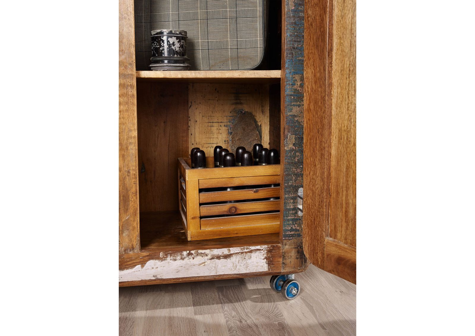 KIRANDY Armadio basso, contenitore in legno massello, armadio basso for  camera da letto in legno non verniciato (Color : G84-C 120x50x80cm) :  : Casa e cucina