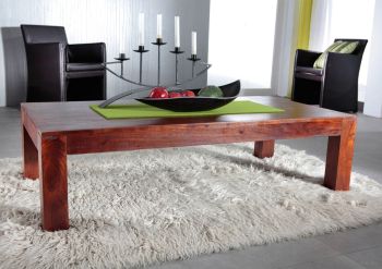 tavolino da salotto in legno di Sheesham / palissandro 130x75x42 marrone  oliato NATURE BROWN #109